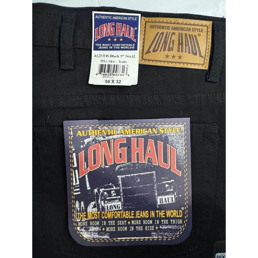 LONG HAUL MEN’s BLACK JEANS NWT W56/L32